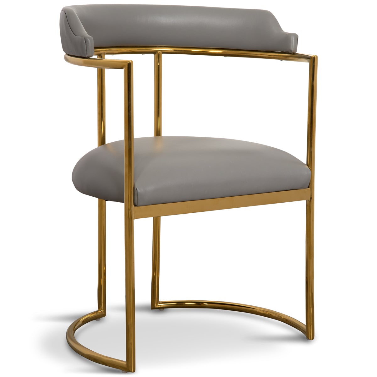 Modern Upholstered Accent Chair with Gold Metal Frame