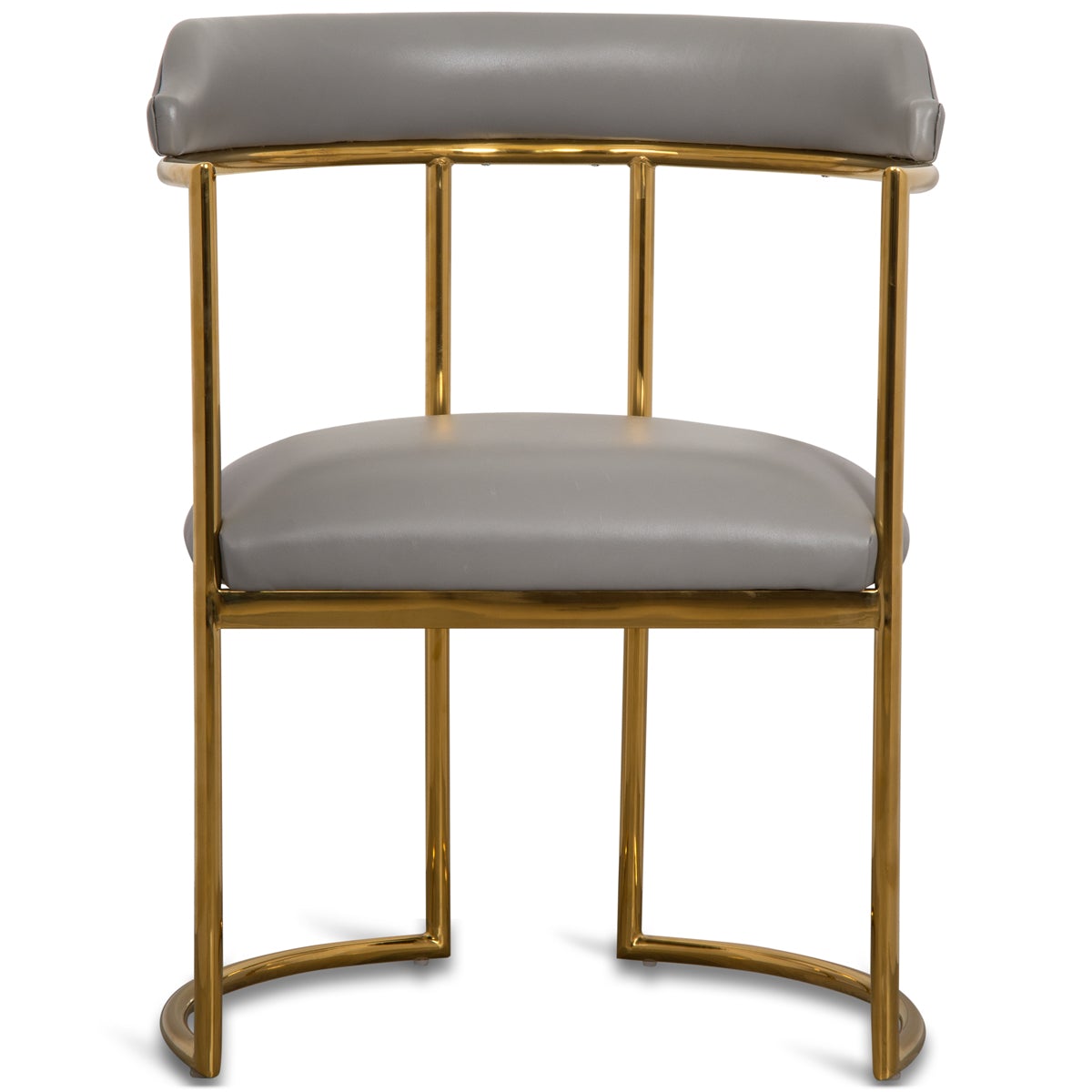 Modern Upholstered Accent Chair with Gold Metal Frame