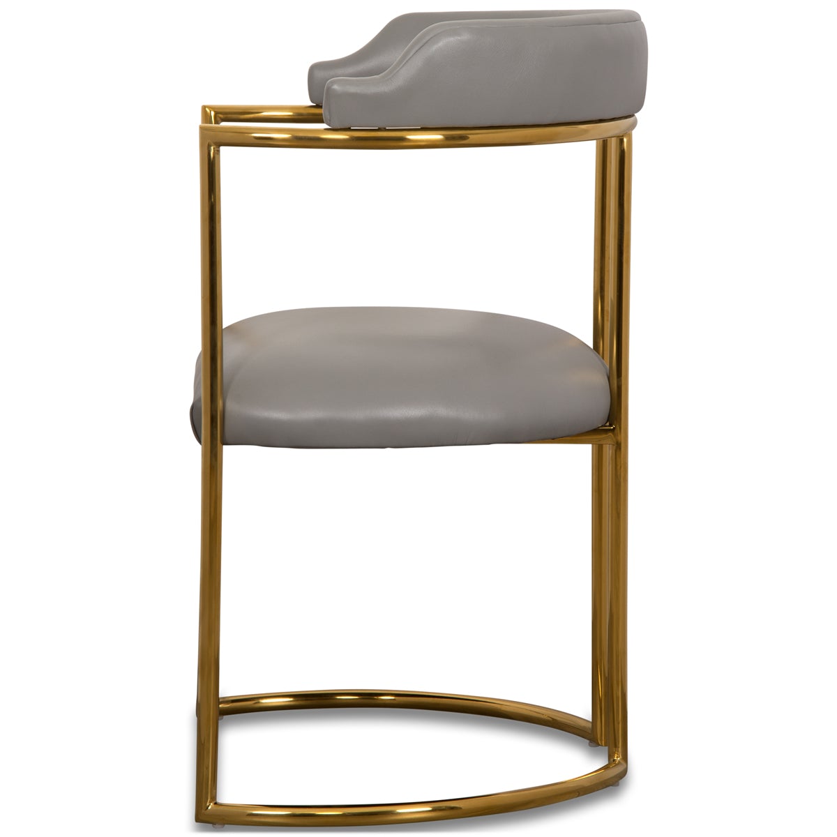 Modern Upholstered Accent Chair with Gold Metal Frame