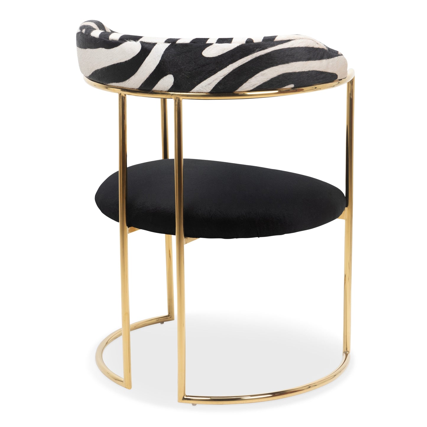 Modern Upholstered Accent Chair with Gold Metal Frame
