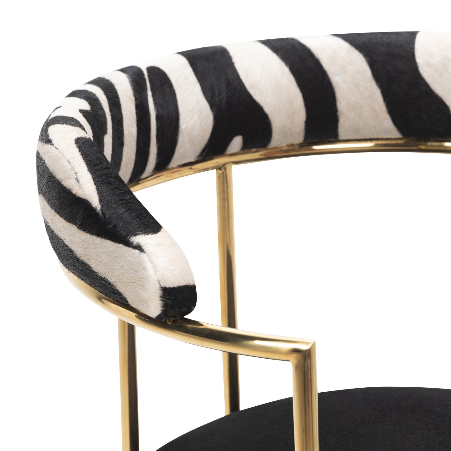 Modern Upholstered Accent Chair with Gold Metal Frame