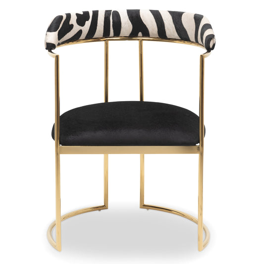 Modern Upholstered Accent Chair with Gold Metal Frame