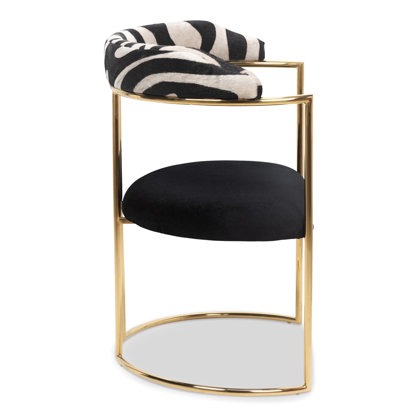 Modern Upholstered Accent Chair with Gold Metal Frame